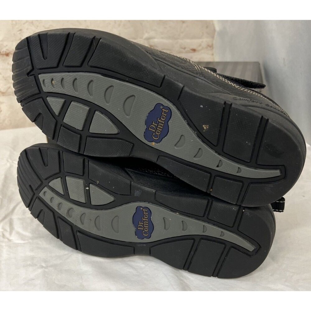 Dr Comfort Shoes Mens Edward X-Depth Easy On Black Leather Orthopedic Size 11W - Picture 6 of 7